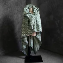 90x155 см/шт. Осень и зима плотная ткань зеленая ткань шерстяное пальто клетчатое пальто дизайнерская ткань