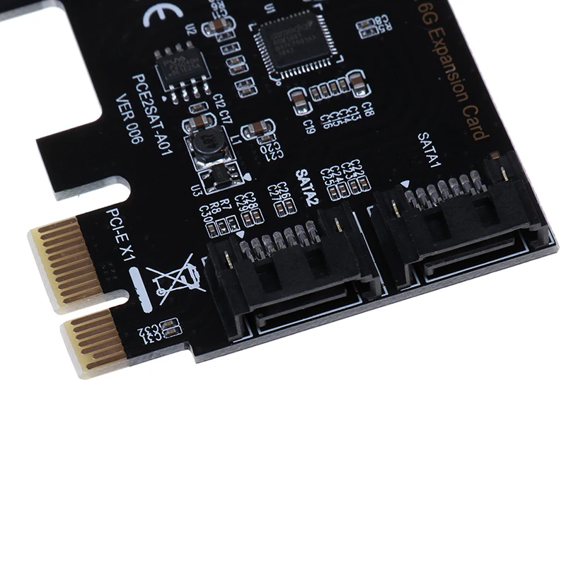 PCI Express SATA 3 контроллер карты 2 порта PCIe SATA III 6 ГБ/сек. внутренний адаптер конвертер для настольного ПК поддержка SSD и HDD