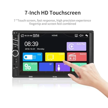 

Car Stereo Receivers/Radio 2 Din,7 Inch Contact Screen Mp5 /Mp4/Mp3 Player,Bluetooth Audio,Fm Radio,Usb/Sd/Aux Input,Mirror Link