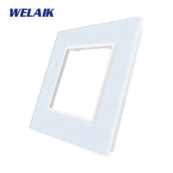 

WELAIK-1 Brand Free Shipping EU Crystal Glass Panel Only IFrame Not Touch Switch Square Hole Glass Panel A18W1