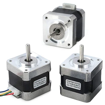 

Stepper Motor 17, 3 Pcs 17 Stepper Motor 4-Lead 1.8 Deg 40N.Cm Holding Torque 1.7A 42 Motor for 3D Printer Hobby Cnc Router