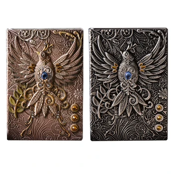 

Retro Phoenix Embossed Travel Journal School Diary Notebook Gift Writing Pads Handcraft PU Cover