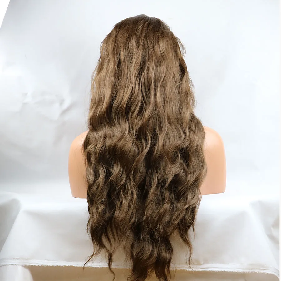 Парики из искусственных волос на кружевной основе натуральные волосы волнистые черный парик из натуральных волос