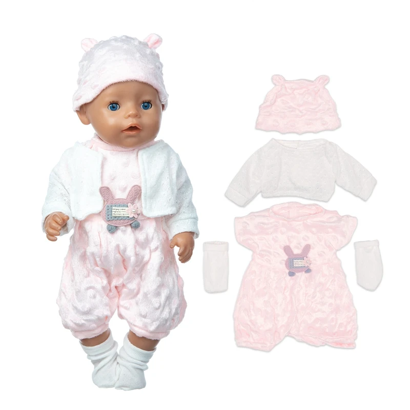 2020 New Cute frog Suits Fit For 43cm Baby Doll 17 Inch Reborn Baby Doll Clothes 12