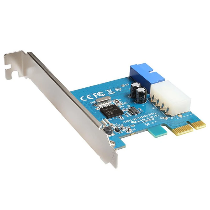 Высокое качество PCI-E расширение внешний на внутренний 20pin Заголовок карта PCI-E 4pin IDE разъем питания NEC720200 чип с 4P питания