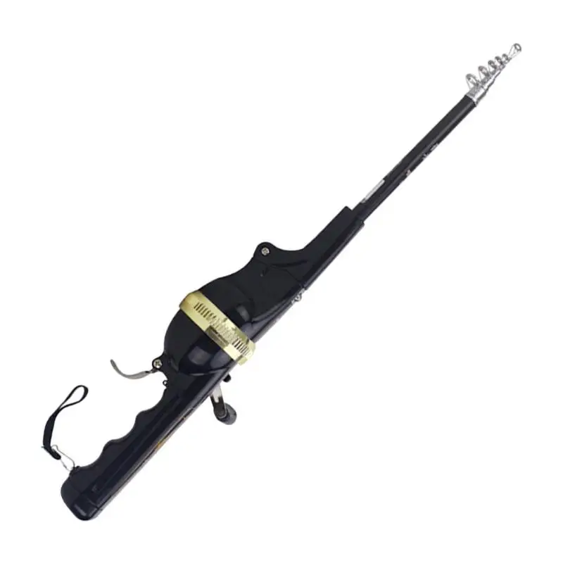 

28cm Carbon Mini Portable Folding Telescopic Fishing Rod+ Reel WheelCombo with Fishing Line Set Retractable Handle Gift Package