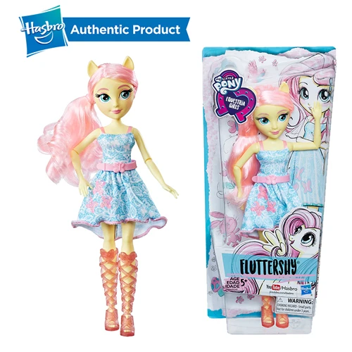 Hasbro My Little Pony мой маленький пони 11-дюймовый всех цветов радуги; платье Флаттершай Сумерки Классическая Модная Кукла коллекционная подарок ПВХ фигурки - Цвет: FLUTTERSHY