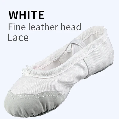 White Leather Toe Детские балетные туфли для мальчиков; Детские Балетные танцевальные Тапочки с раздельной подошвой; Детские Балетки; обувь для тренировок - Цвет: White Leather Toe