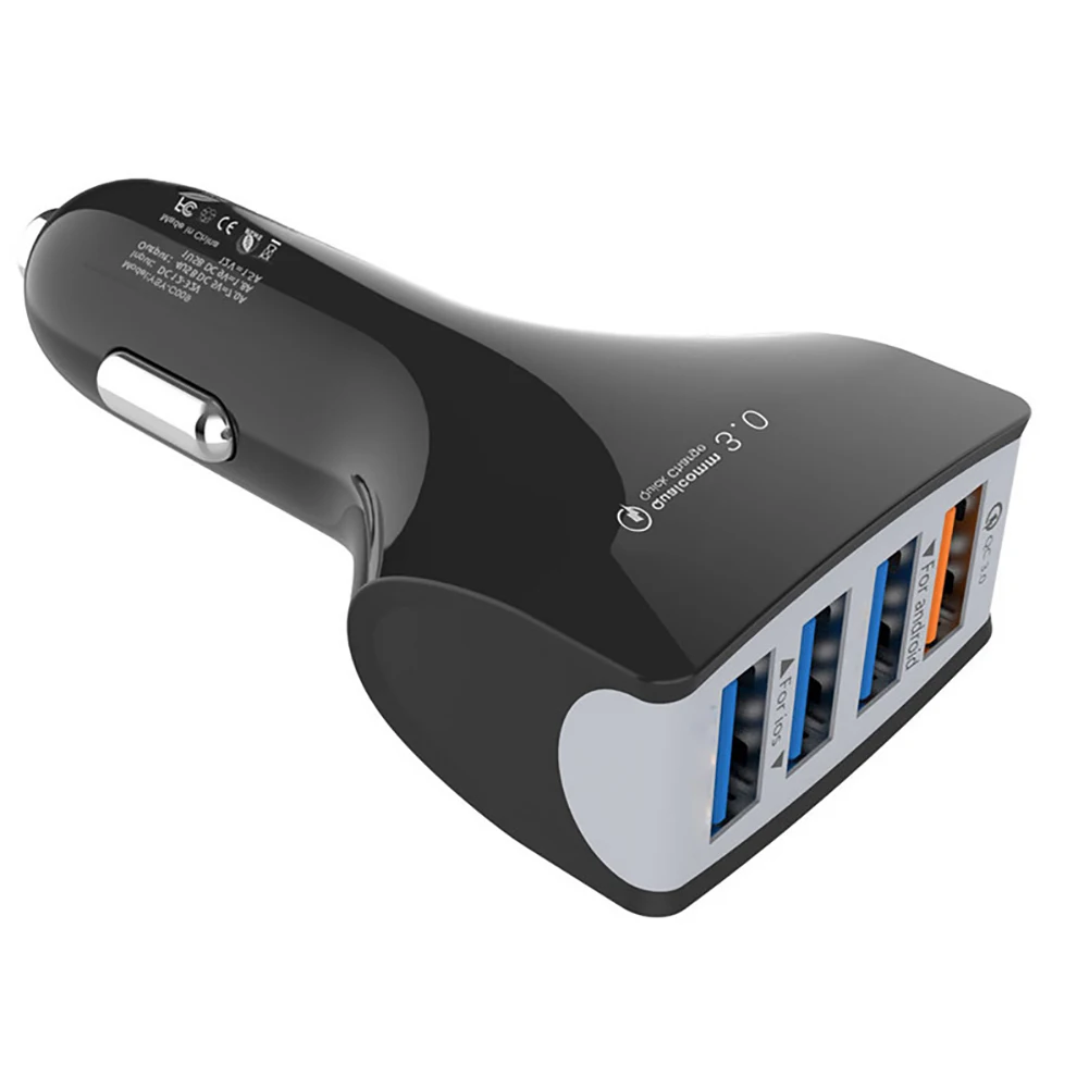 4 usb порта QC3.0 смартфон автомобильное зарядное устройство быстрый адаптер для зарядки