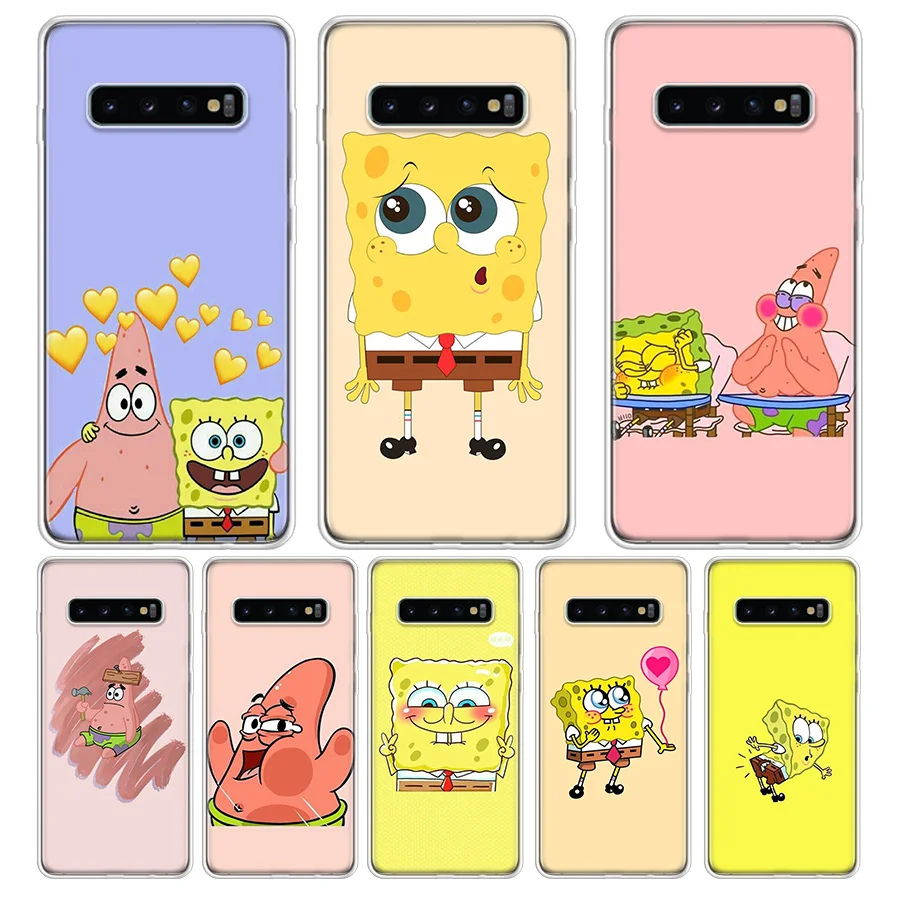 

cute cartoon Sponge baby Phone Case For Samsung M10 M20 M30 M40 A10 A10S A20 A20E A30S A40 A50 A60 A70 Phone Case Cover