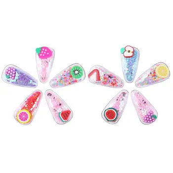 

5pcs Girls Lovely Hair Clip Princess Snap Hairpin Cartoon Fruit Barrette