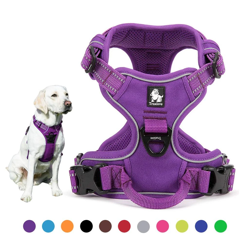 Truelove No Pull Dog Harness Adjustable Safety Nylon Large Pet Dog Vest Padded Reflective