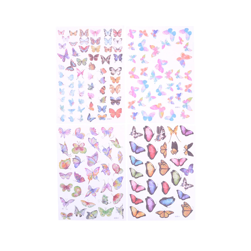 2018 Fashion 1 Sheet Colorful PVC Butterflies Self- Adhesive Paper Sticker For Scrapbooking/ DIY Crafts/ Card Making Decoration