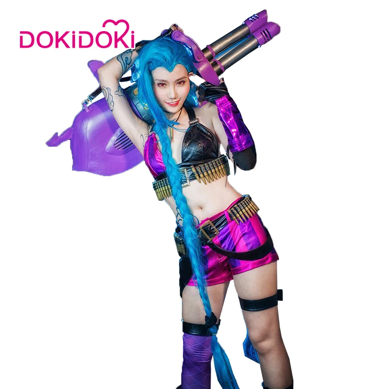 

DokiDoki League of Legends Game Cosplay Jinx Cosplay Costume League of Legends Jinx Women Sexy Costume