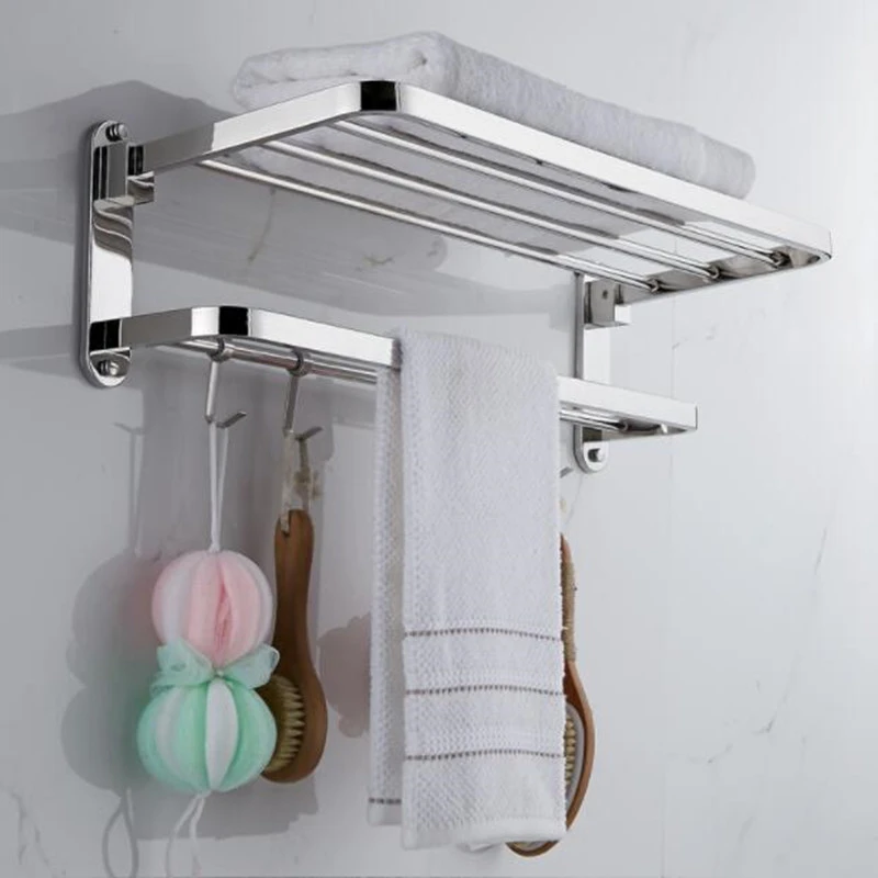 Namaak top Overtollig Floldable Badkamer Handdoekenrek Totaal 304 SUS Handdoek Hanger Handdoek  Houder Muur MountedTowel Rail Houder Handdoek Hanger Bar|Handdoek Rekken| -  AliExpress