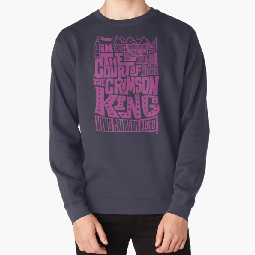 navy-sweatshirt В зале Футболка Король малиновый во дворе малиновый король дань малиновый король каллиграфия Ручная надпись Робер Фрипп - Цвет: navy-sweatshirt