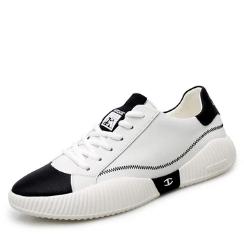 

New Fashion Men's Sneakers Leather Casual White Walking Shoes Comfortable Students Tenis Masculino Zapatillas Hombre Cow Suede