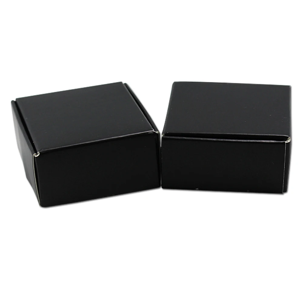 

50Pcs/Lot Black Kraft Paper Wedding Favors Small Crafts Party Gift Candy Box Jewelry DIY Handmade Soap Fancy Packaging Boxes
