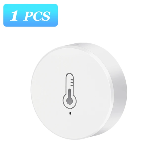 Tuya ZigBee Smart Temperature And Humidity Sensor Battery Powered Smartlife APP Remote Control Works With Alexa Google Assistant B