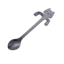 Креативная подвесная ложка для кошки с ручкой из нержавеющей стали