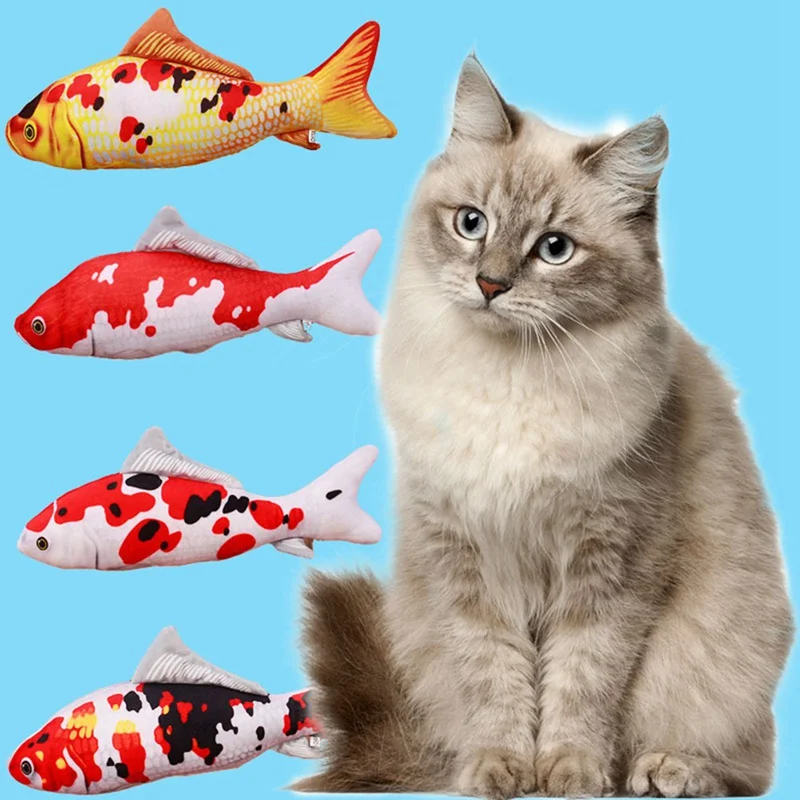 

3D Cute Fish Shape Pet Cat Plush Toy Catnip Fish Interactive Toys Simulation Fish Playing Toy for Dogs Cats Stuffed Pillow Doll