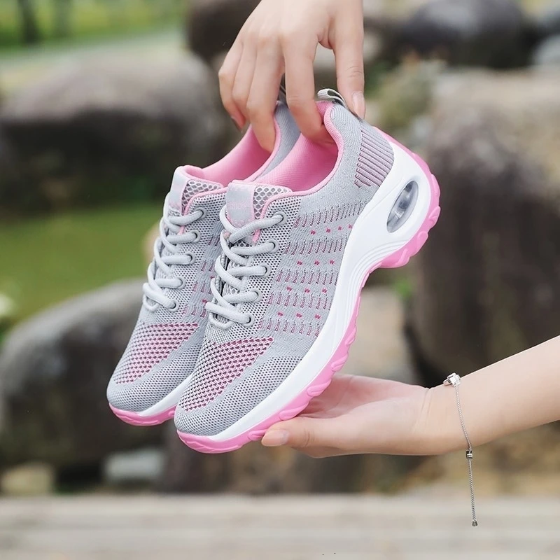 Женская спортивная обувь с воздушной подошвой; обувь для бега; дышащие женские кроссовки; уличная прогулочная обувь для бега; кроссовки для бега; Тканевая обувь для отдыха