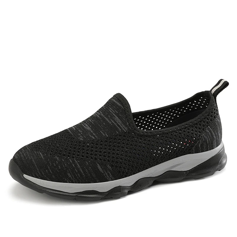 

2020 Summer New Walking Women Casual Shoes Mesh Breathable Shoes Ladies Fashion Flats Slip-On Sneakers Soft Cushion Platform