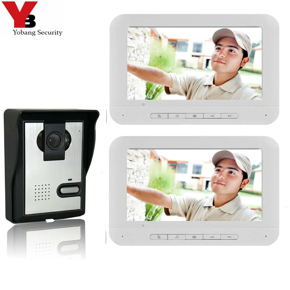Yobang Security 7 &quotбелый цветной экран видео домофоны наборы и аудио Домашний домофон