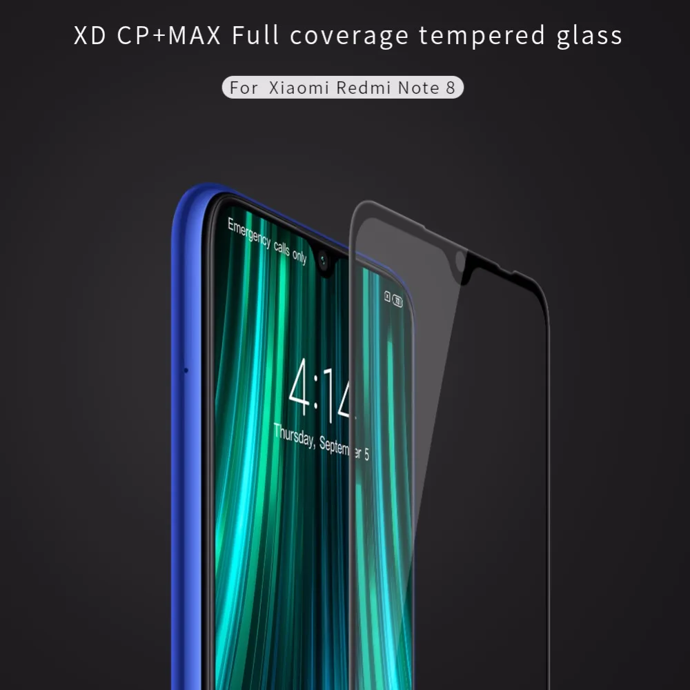 10 шт./лот NILLKIN XD CP+ MAX Антибликовая Защитная пленка для экрана для Xiaomi Redmi Note 8 3D Защитная пленка из закаленного стекла