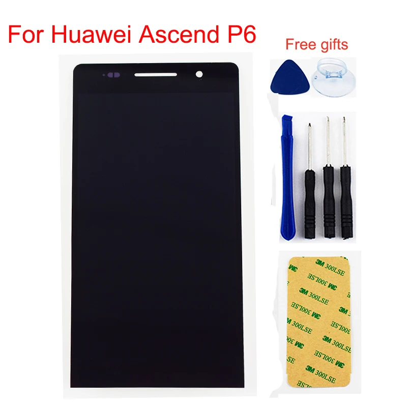 ЖК-дисплей для Huawei Ascend P6 P6S P6-U06 C00 T00 S-U06 ЖК-экран панель сенсорный экран дигитайзер
