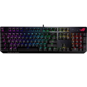 

Keyboard ASUS ROG Strix Scope Cherry MX red silent wired, gaming, RGB, USB, aluminum frame, color: black