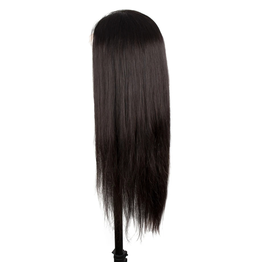 Прозрачные парики на кружеве прямые бразильские черные женские с детскими волосами Prep lucked hair низкое соотношение 150% плотность dollface