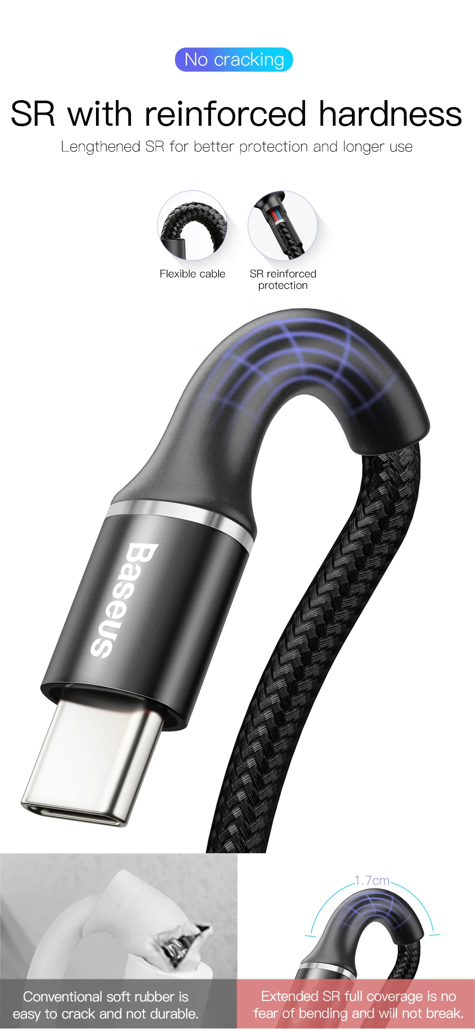 Baseus 3A USB Type C Cable For Xiaomi Poco x3 Samsung Galaxy S20 S10 For huawei type-C Mobile Phone USB C Fast Charging Cable Baseus 3A USB Type C Cable For Xiaomi Poco x3 Samsung Galaxy S20 S10 For huawei type-C Mobile Phone USB C Fast Charging Cable