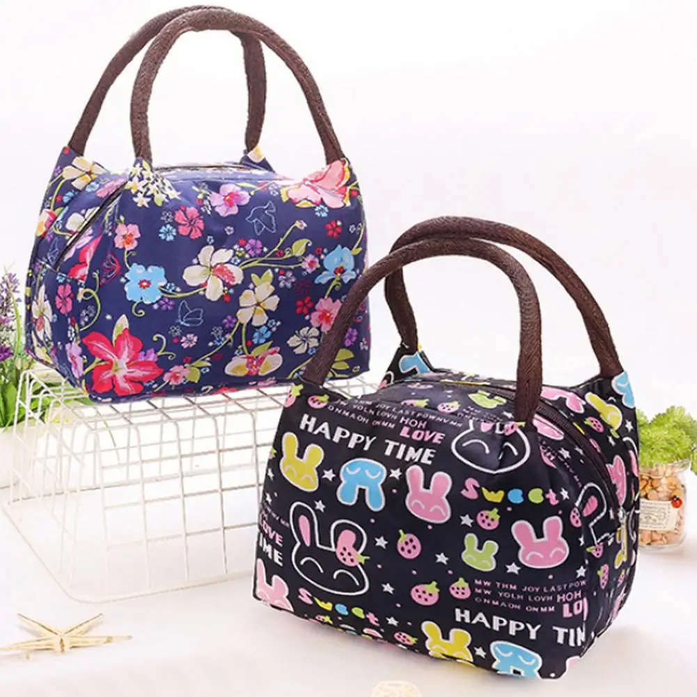 Portable Waterproof Printed Thermal Insulated Cooler Zip Tote Picnic Lunch Bag | Багаж и сумки