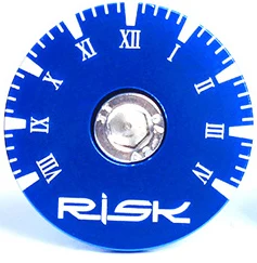 RISK верхняя крышка руля велосипеда крышка гарнитуры с болтом относится к 28,6 мм 1 1/" передняя вилка из алюминиевого сплава Верхняя крышка руля 1,5 коническая трубка - Цвет: Clock Blue