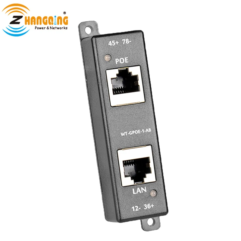 Gigabit 1 Port PoE Injector Passive Adapetr ModeA&ampB with Dual DC inputs For 24V 48V Working | Безопасность и защита