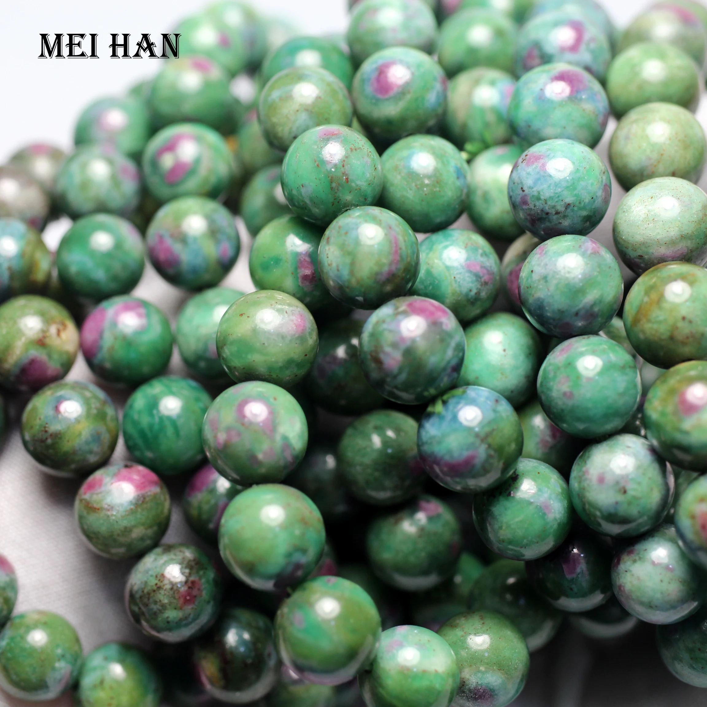 Meihan(38 бусин/Набор/60 г) 9,8-10,5 мм натуральный бразильский цоизит Гладкие Круглые бусины для изготовления ювелирных изделий