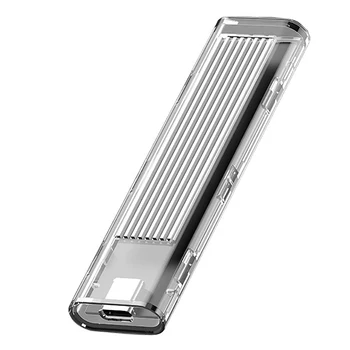 

HOT-Full Transparent Mobile Hard Disk Box, M.2 NGFF to Usb3.1Type-C Interface Notebook Solid State Mobile Hard Disk