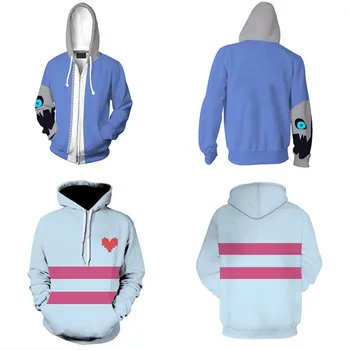 

Game Undertale Sans Hoodies Sweatshirts Cosplay Costumes Undertale Undyne 3D Printing zipper Hoodie Jacket men and women sweater