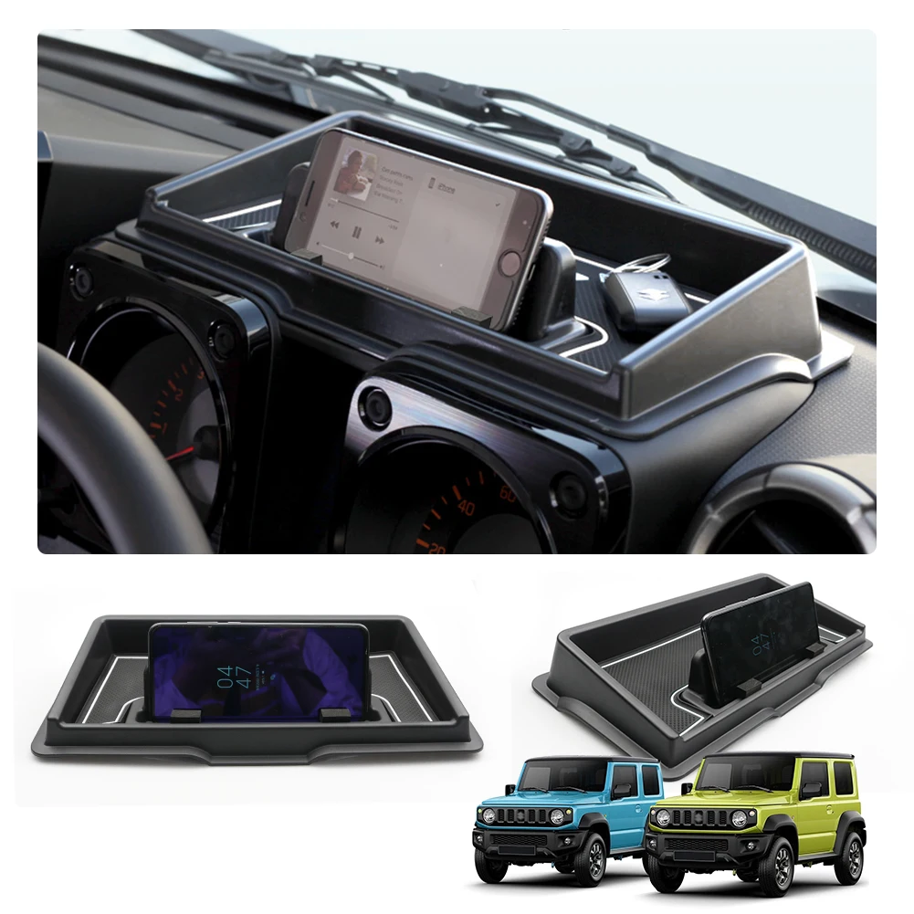 LFOTPP For Suzuki Jimny Sierra JB64 JB74 Car Instrument Panel Phone Holder Center Console Storage Box Car Interior Accessories
