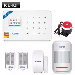 KERUI Home Security Alarm System W181 GSM WIFI Connection Mobile APP Receiving Color Screen Wireless Security Burglar Alarm Kit