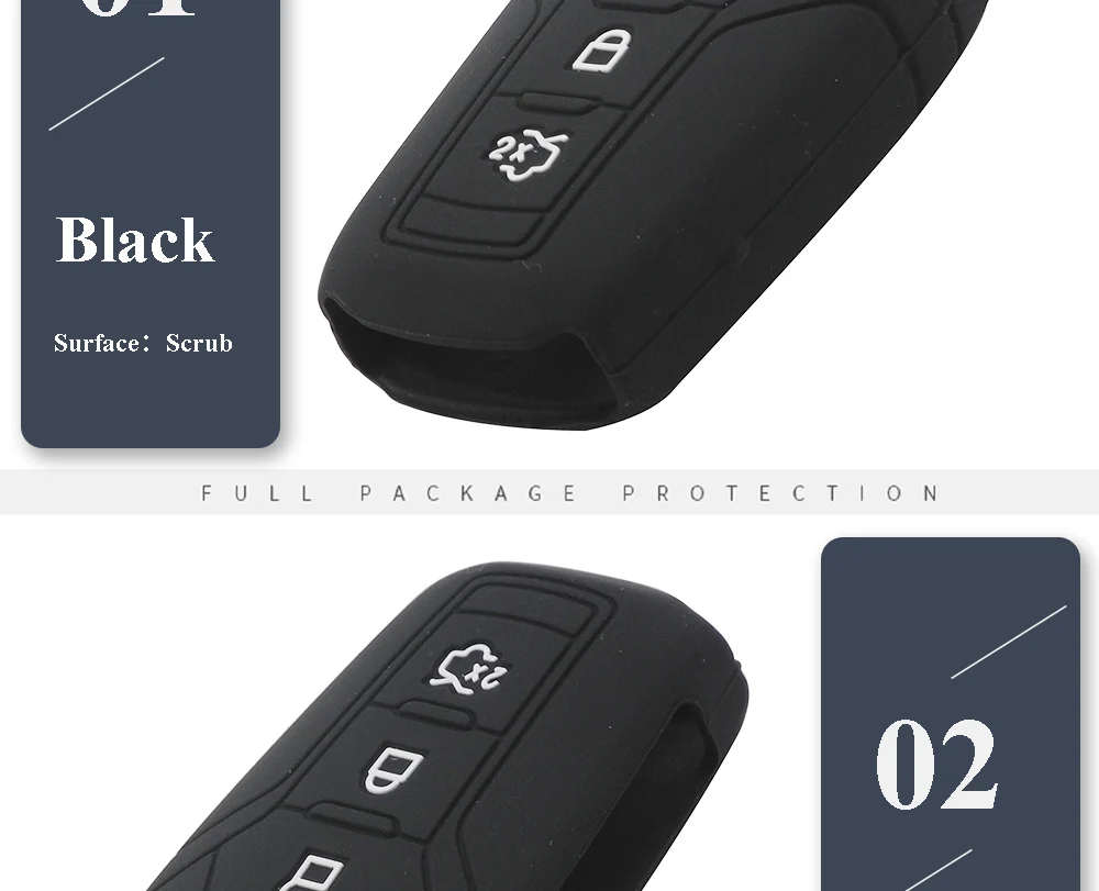 Keyforkess 50pcs custodia protettiva in Silicone per auto chiave per FORD KA Fusion Fiesta Escort Mondeo Galaxy s-max Ranger 3BTN Flip Key 8 Keyforkess 50pcs custodia protettiva in Silicone per auto chiave per FORD KA Fusion Fiesta Escort Mondeo Galaxy s-max Ranger 3BTN Flip Key - H4f1c9cb5d4aa4855825568f536ed6a05o
