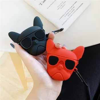 

Bulldog Earphone Case for Apple AirPods Cartoon Silicone Protective Case airpod case