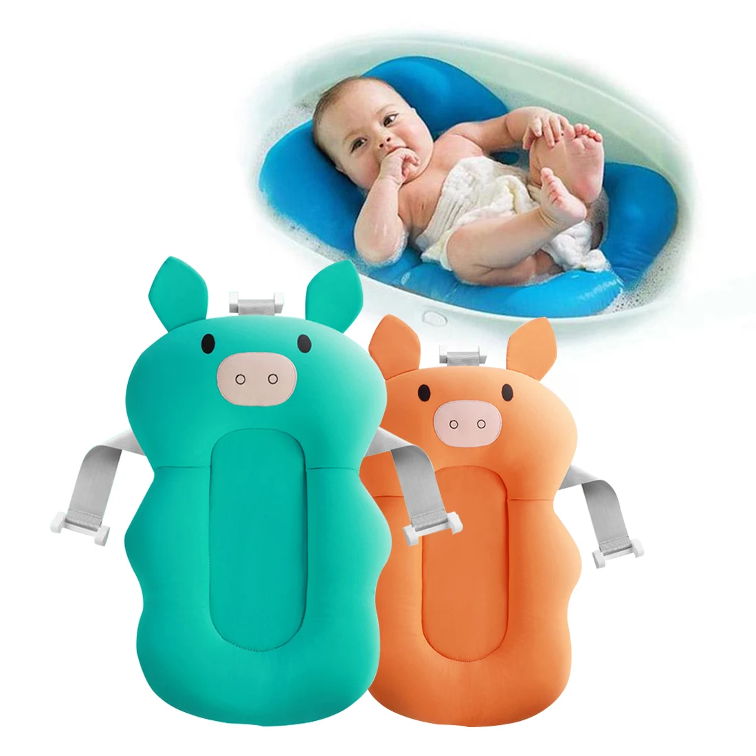 Коврик для ванной для новорожденного ребенка, портативная подушка для душа, Нескользящая Ванна для младенцев, безопасная подушка для безопасности