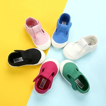 

2020 New Spring Casual Shoe for Toddler Boys Girls Summer Canvas Shoes Girl's Shallow Mouth Shoes Children 1-6 Year Infant White