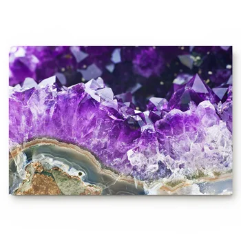 

Amethyst Crystal Rock Stone Gem Beautiful Violet Art Texture Rich And Colorful Bathroom Decor Rug Mat with Non Slip Rubber