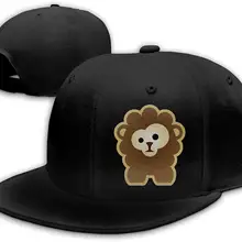 Милый Лев Мужская бейсболка с плоским Биллом Регулируемая черная