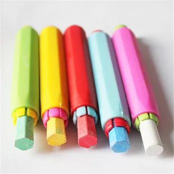 

10pc Colourful Chalk Holders for Teachers Clean Dustless Chalk Sleeve Chalk Set Cap Clip Painting Stationery Sketchpad Supplies