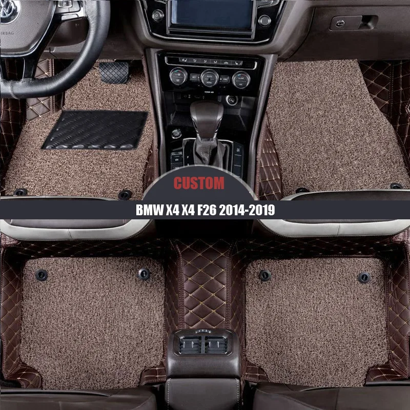 Custom Leather Car Floor Mats For BMW X4 F26 2014 2015 2013 2017 2018 2019 custom auto carpet car accessories styling | Автомобили и