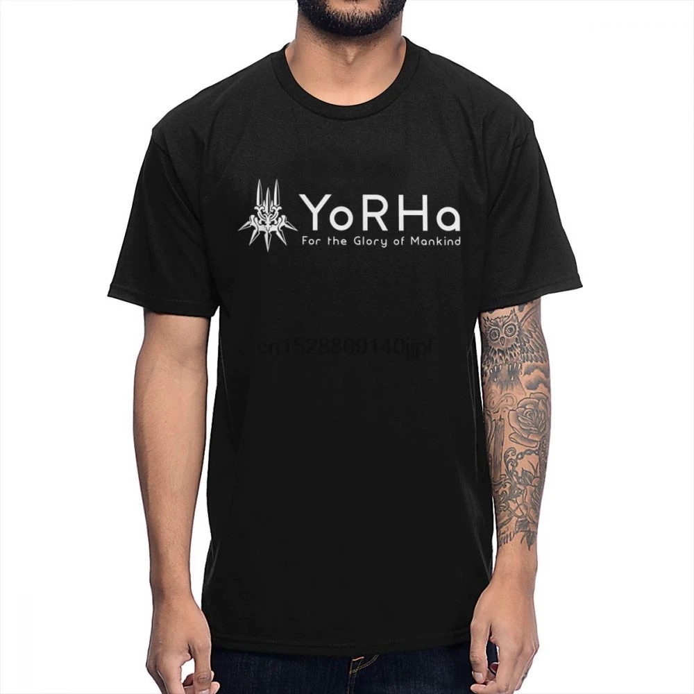 Round Collar Yorha Nier Automata 2B Tee Shirt Amazing Pure Cotton Short Sleeve |